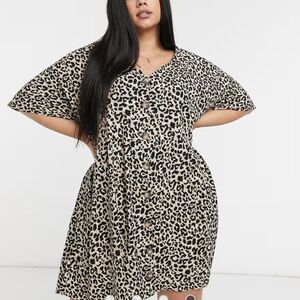 ASOS Curve Sz 18 Leopard Print Mini Dress